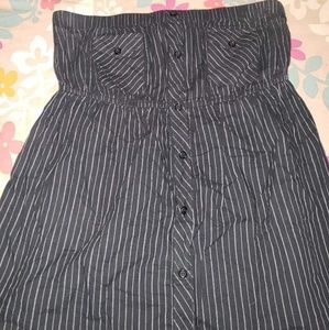 Peplum style strapless top